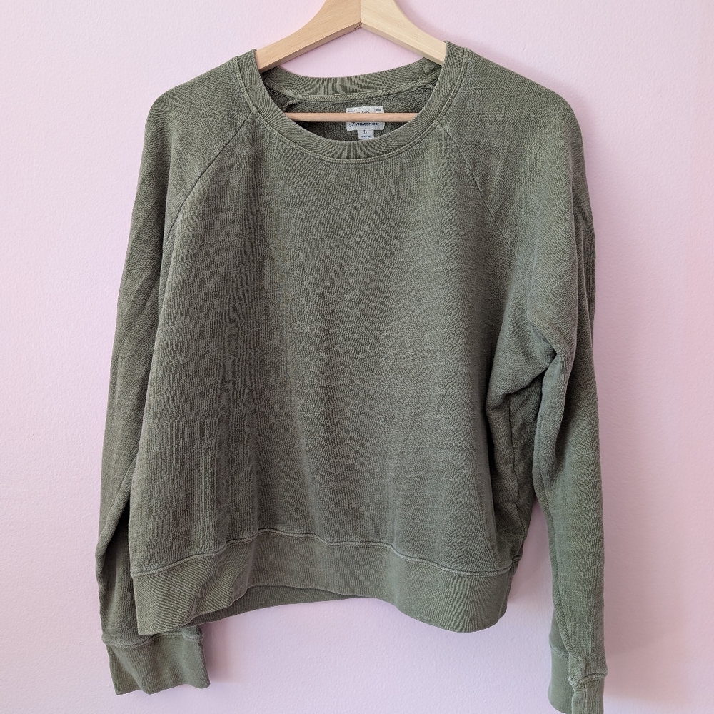 EUC J Crew Vintage Fleece Cotton Sweatshirt Size Large